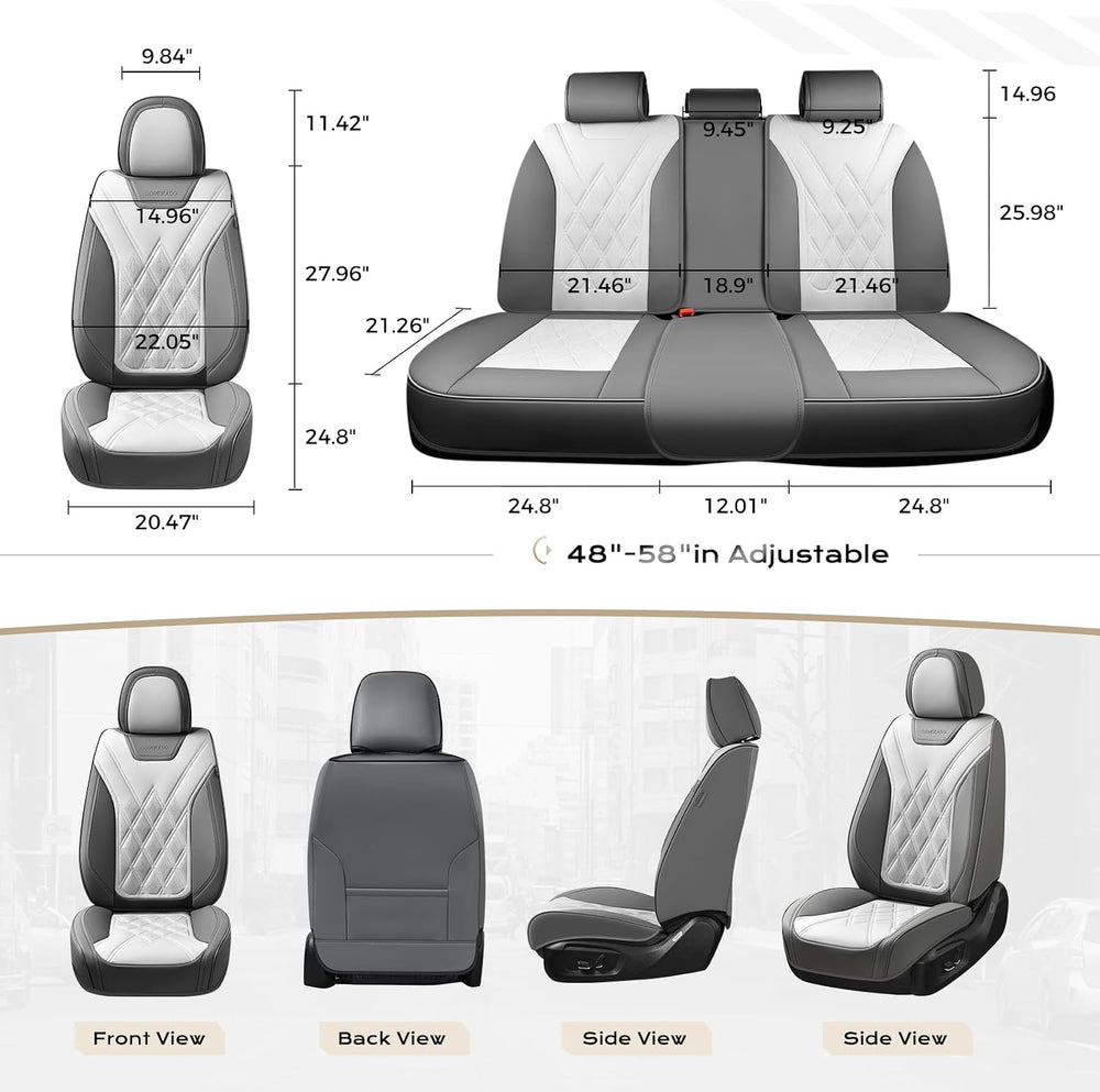 Coverado Car Seat Covers Full Set, Seat Covers for Cars, Front Seat Covers an...