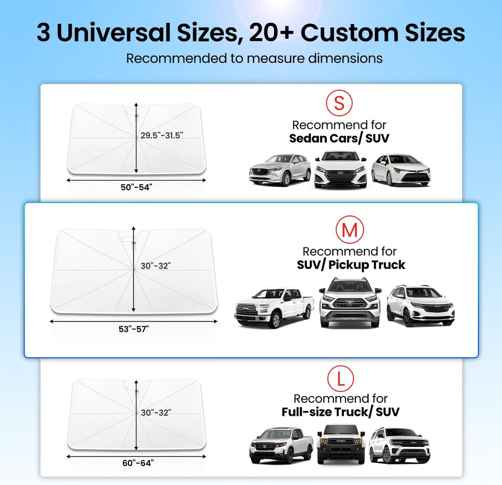REEVAA 2026 Upgraded Windshield Sun Shade Umbrella [100% Sun Protection &...