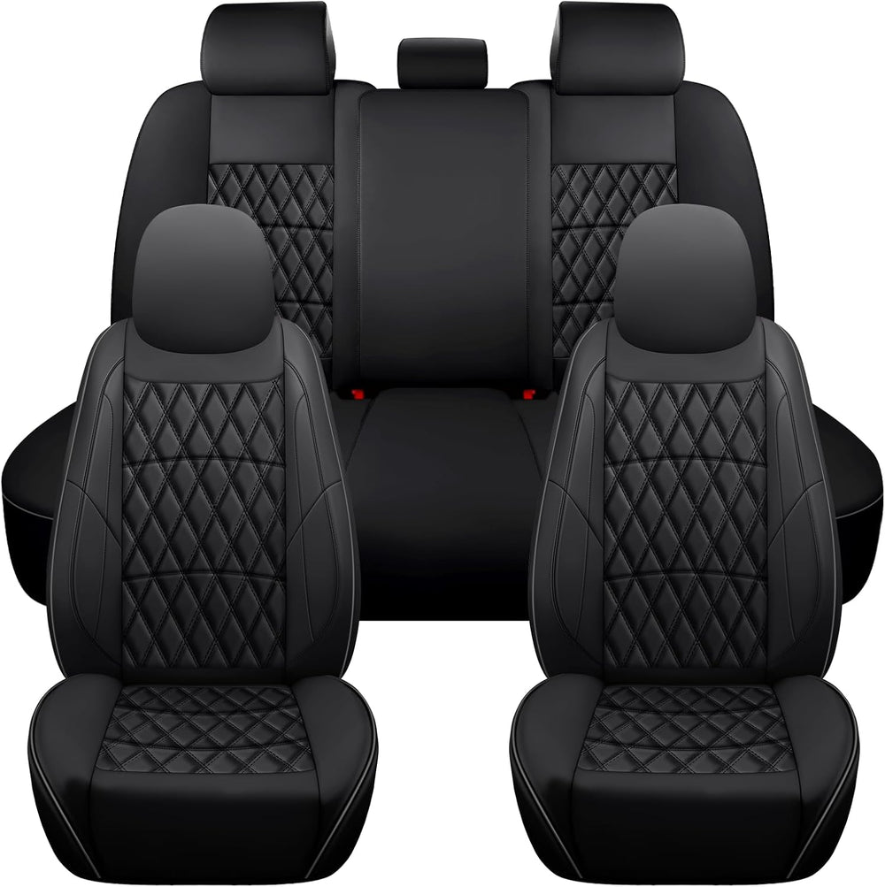 Car Seat Covers,Universal Fit for Cars SUVs Trucks,Black Full Set