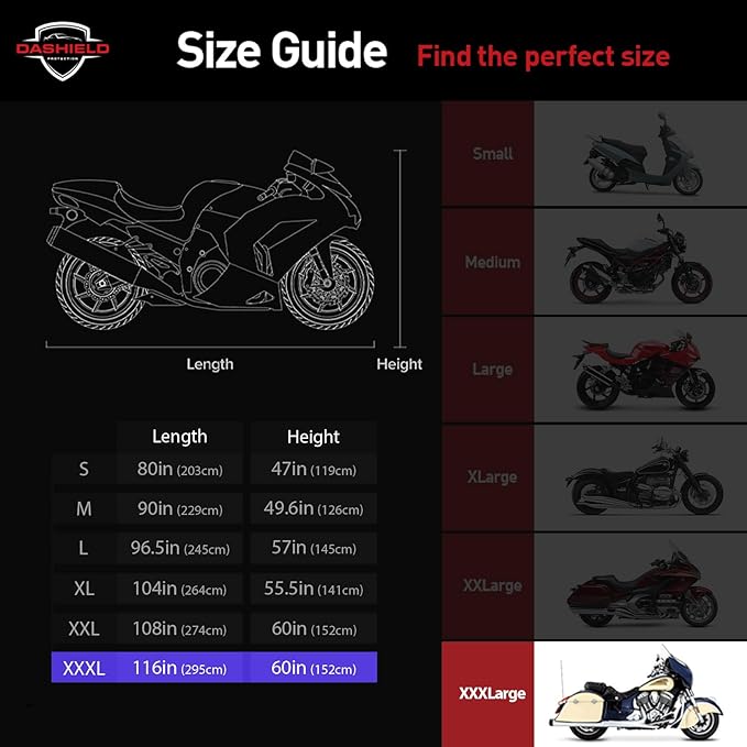 Ultimum Series Motorcycle Cover Waterproof All Weather Protection Universal