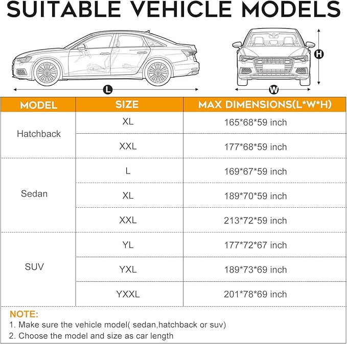 Sedan Car Cover Waterproof All Weather