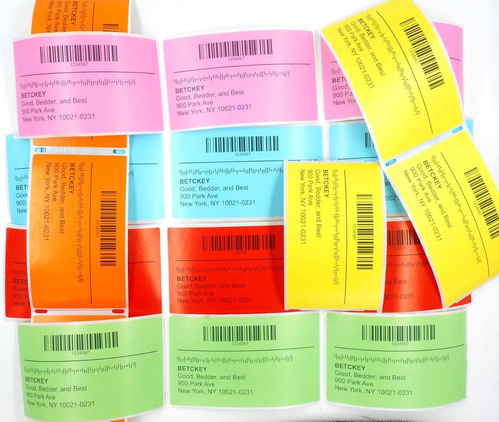 BETCKEY - 4" x 2" (102 mm x 51 mm) Thermal Labels, [6 Roll/Green]