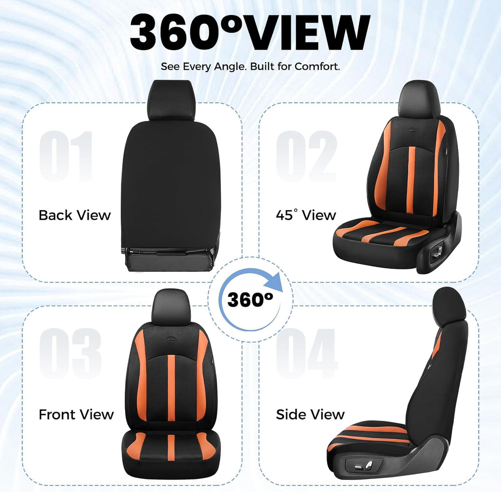Car Seat Covers, Breathable Mesh Automotive Seat Cover Full Sets, Front Seat ...