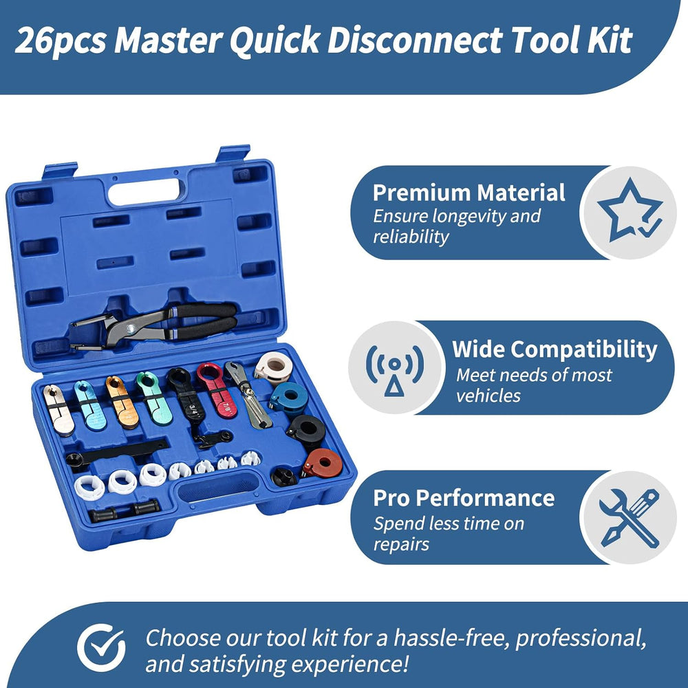 Master Quick Disconnect Tool Kit with Fuel and AC Disconnect Pliers Fuel Line...