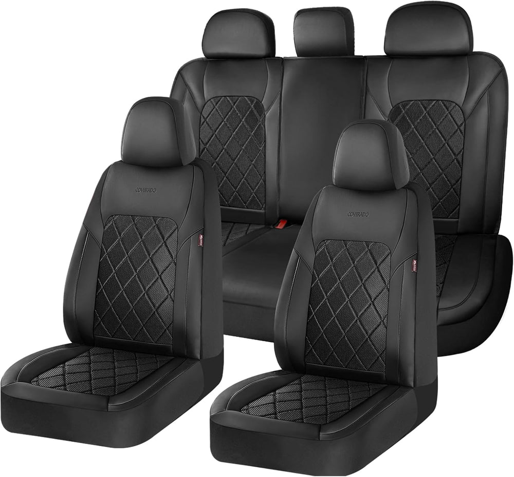 Coverado Car Seat Covers, Seat Covers Full Set, 5 Seats Automotive Seat Cover...