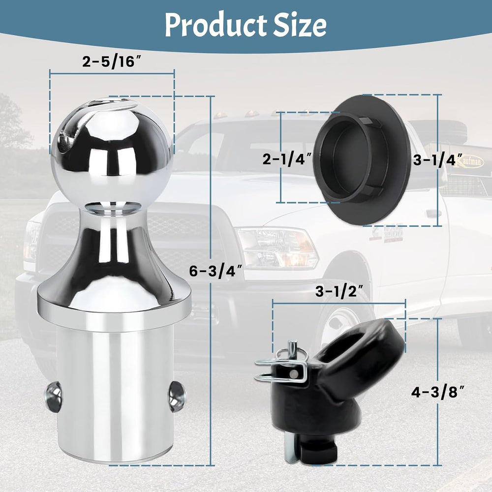 60618 Puck System Gooseneck Hitch Ball Kit, for 2013-2023 Dodge RAM 2500 3500...