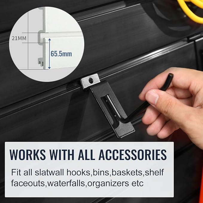 Slatwall Panel Garage Organizer PVC Slatwall Heavy Duty Wall Mounted Rack