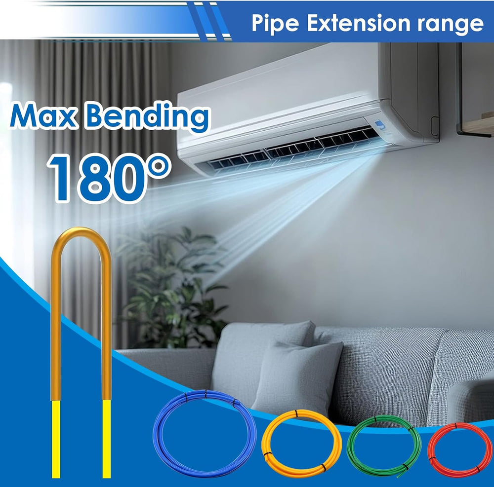 smseace 4Pack Conditioning Copper Tubing Pipe Extension 4M/13Feet 1/4" 3...