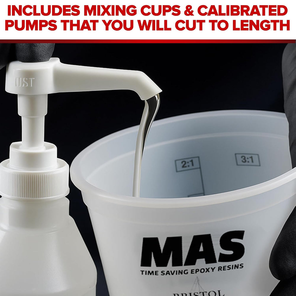 MAS Epoxies 2:1 Non-Blushing Marine Epoxy Resin Kit (1.5 Quart, Medium)