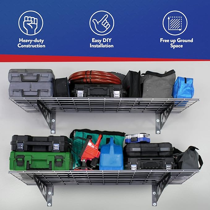 SafeRacks Garage Wall Shelves (2-Pk)