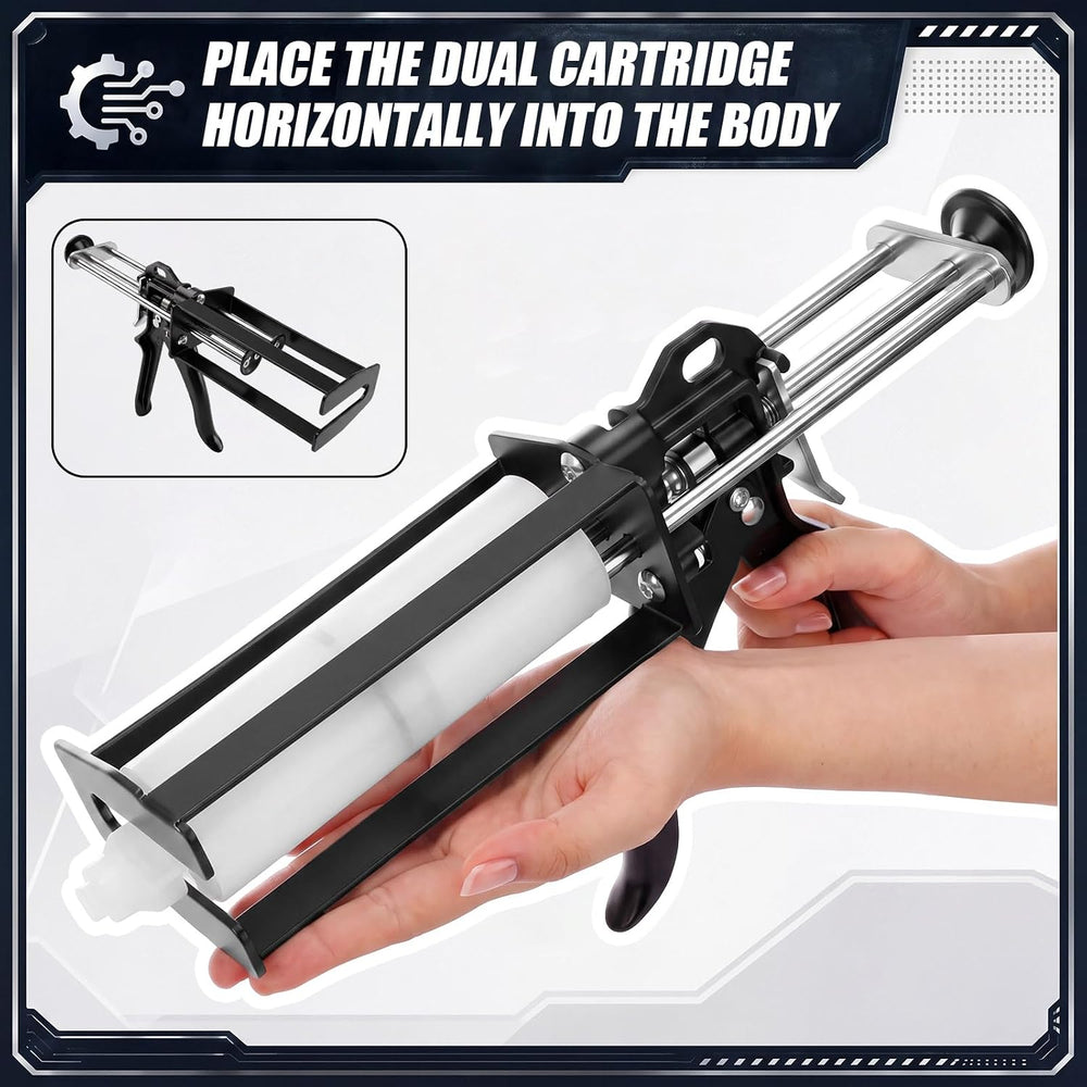 Relaxweex 1 Pcs Epoxy Gun Dual Component Caulking Gun, 200 ml / 6.75 Fl oz, M...