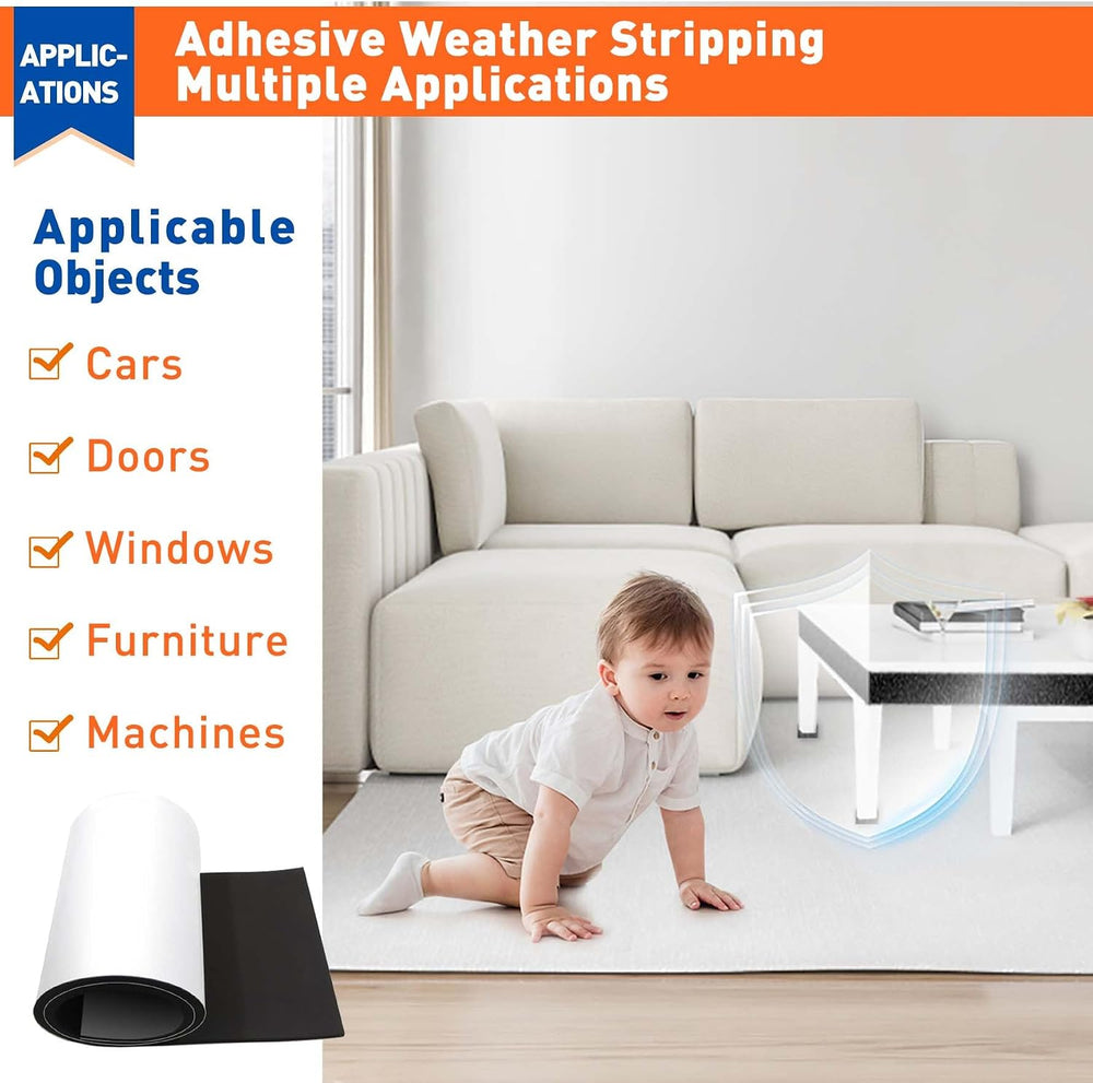 MAGZO Adhesive Sponge Neoprene Foam Padding, 1/2" Thick x 12" x 59&...