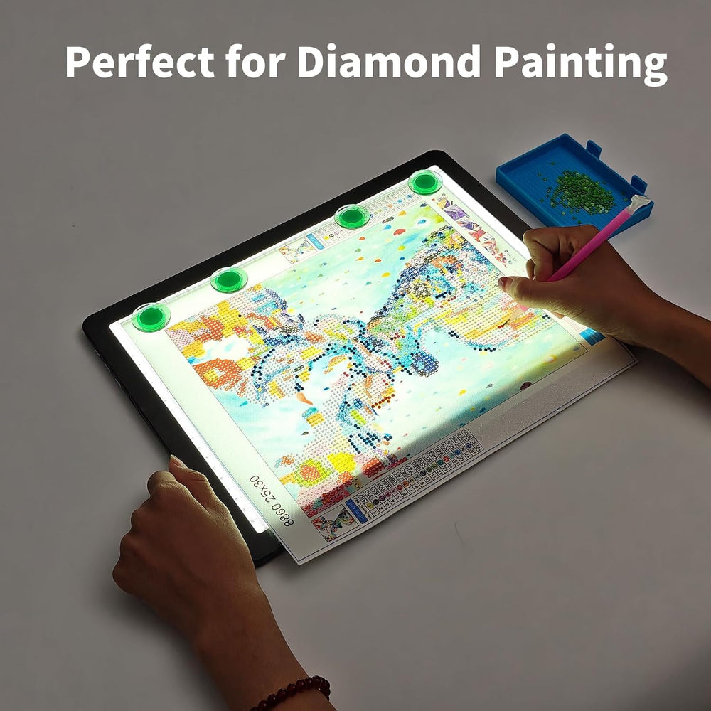 TOHETO Rechargeable A4 Light Pad for Diamond Painting, Ultra Bright Tracing L...