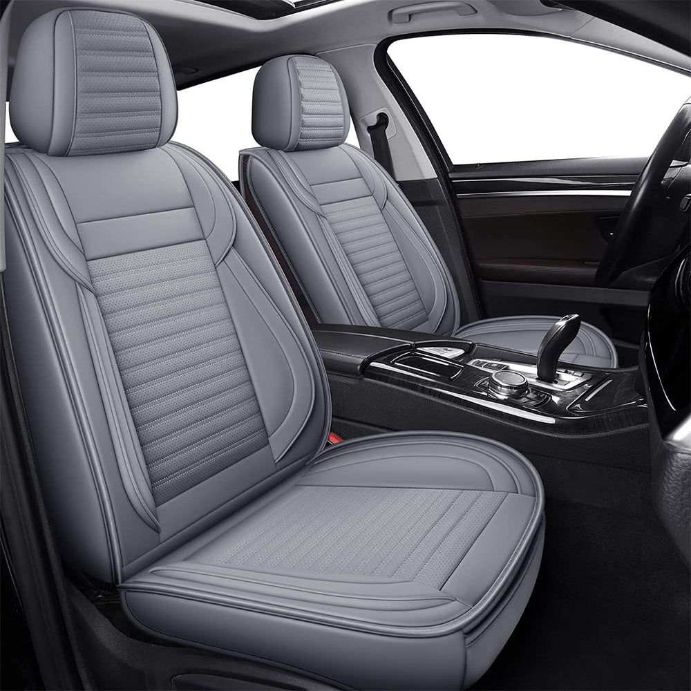 LINGVIDO Car Seat Covers, Breathable and Waterproof Faux Leather Automotive