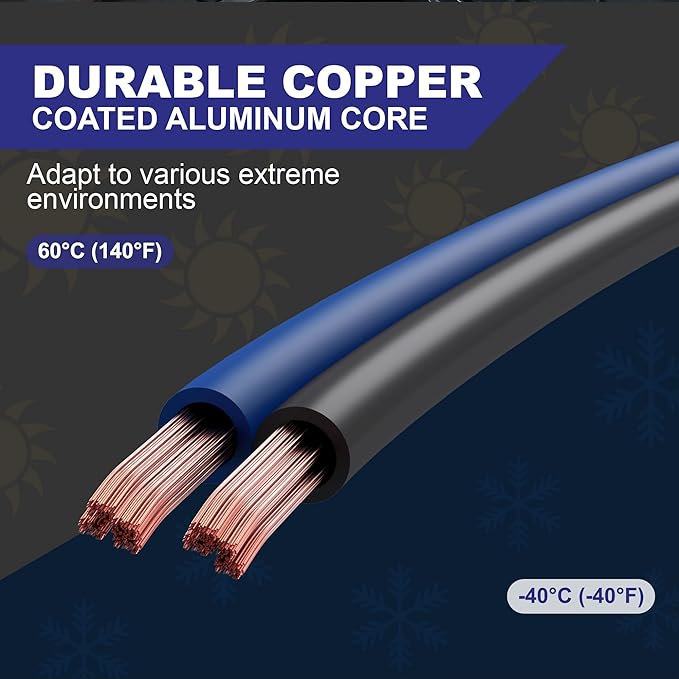 Heavy Duty Jumper Cables, 0 Gauge 25 Feet 1000Amp Booster Cables, UL Listed