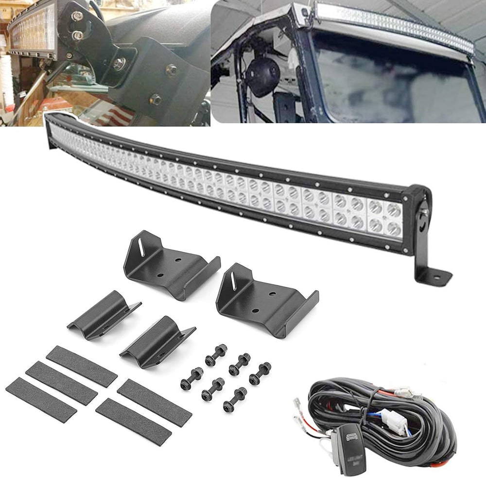 Wsays 50" 288W Light Bar Kit Fit for Polaris Ranger 570 900 1000 2013-2024