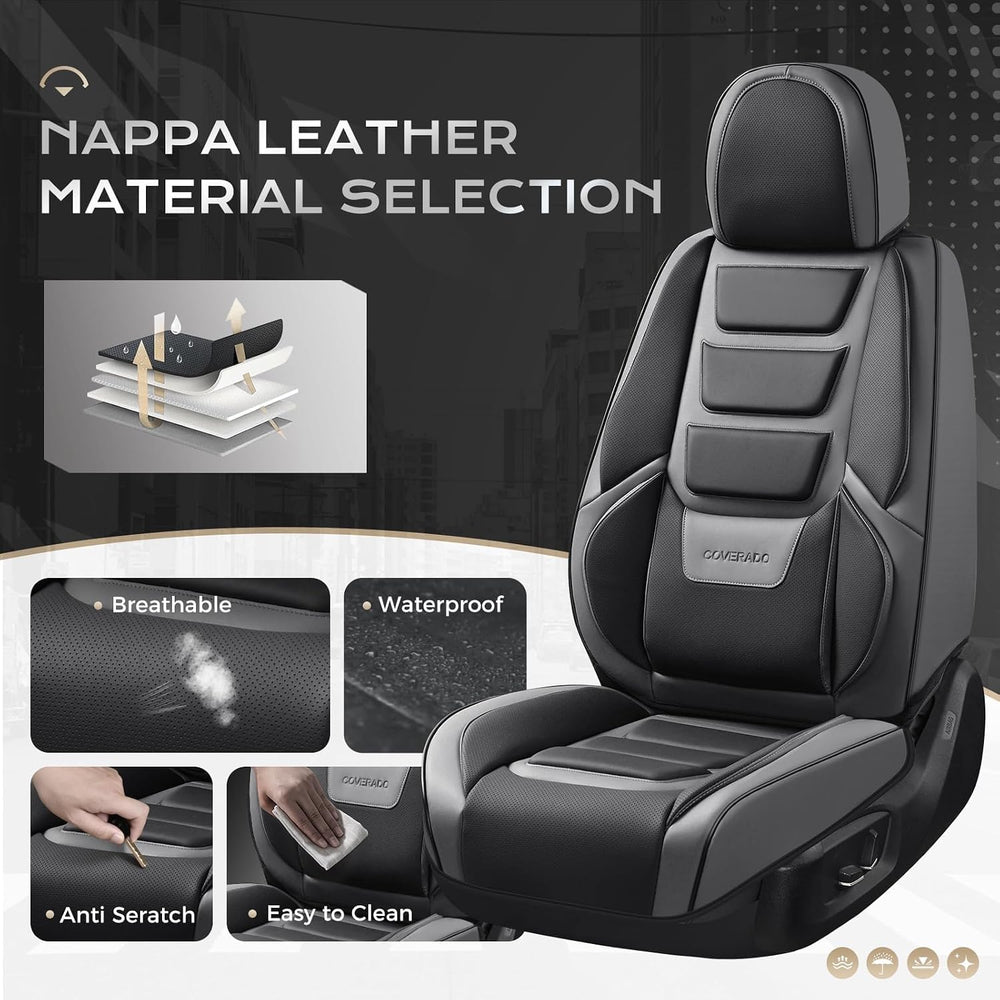 Coverado Car Seat Covers Full Set, Seat Covers for Cars, Front Seat Covers an...