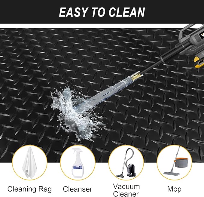 7.5x25 FT Garage Floor Mat, 2.8mm Thickened Flooring Roll (20Pcs)