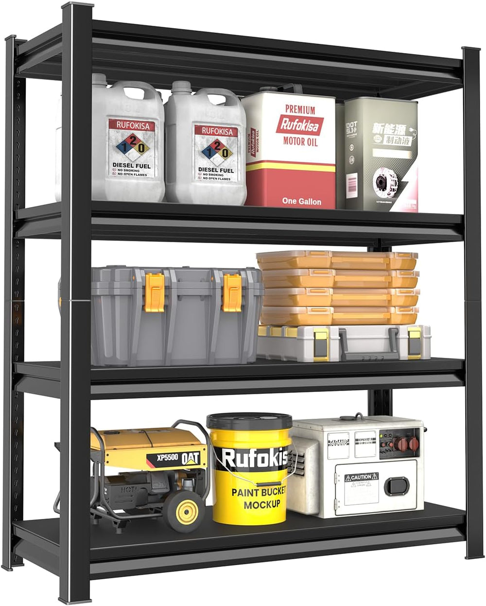 40in Wide Garage Shelving Heavy Duty，2000lbs Large Loads Adjustable Garage