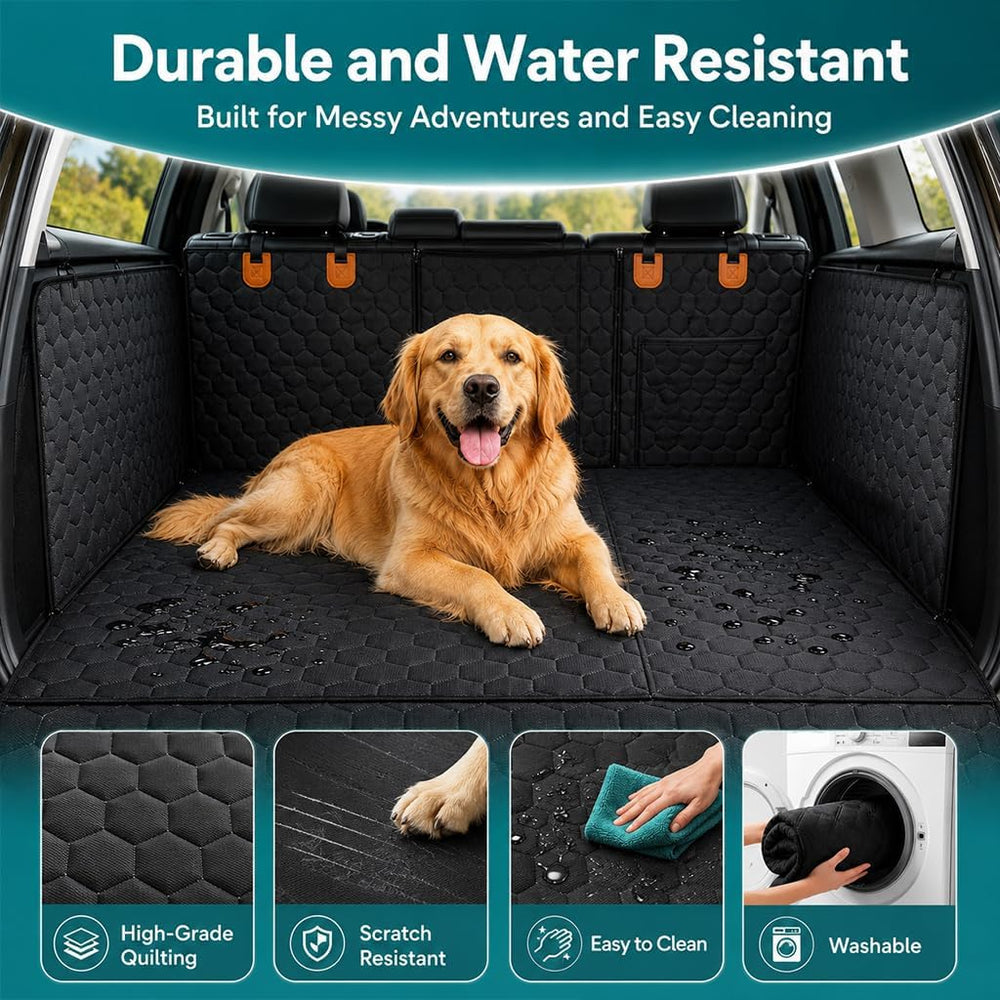 Wiggle&ruff Premium Dog Car Seat Cover for Back Seat - Waterproof Dog Car...