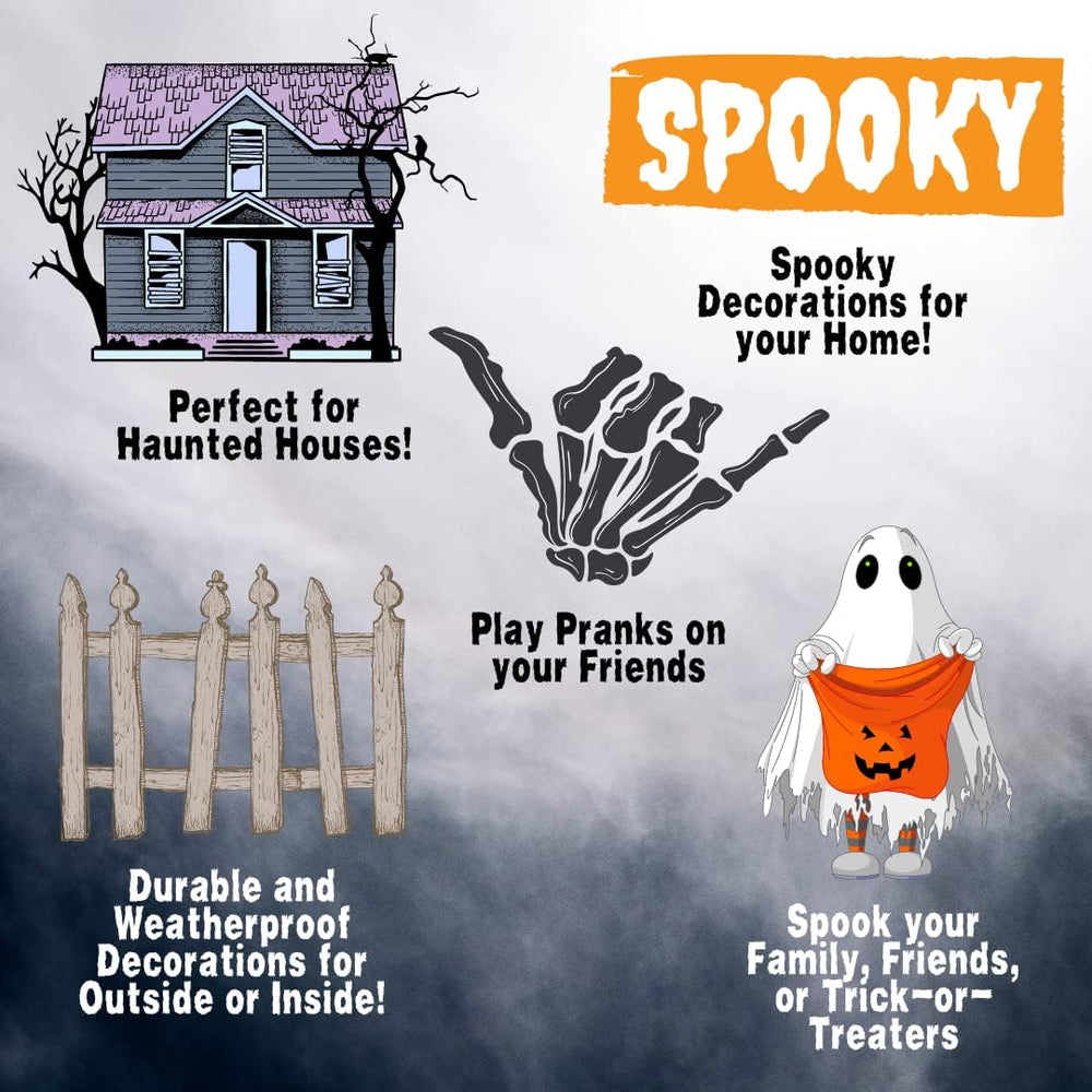 Halloween Welcome Sign & Skull Wreath 2 Pack Fall Skeleton Door Wall Decor