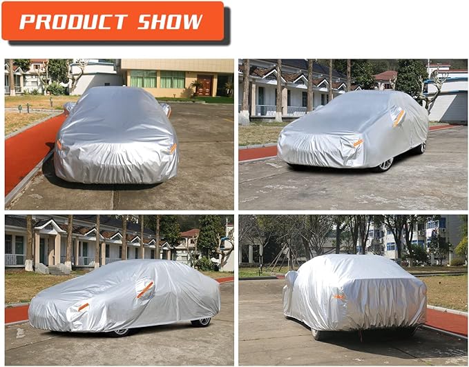 Kayme Car Covers for Automobiles Waterproof All Weather Sun Uv Rain Protection