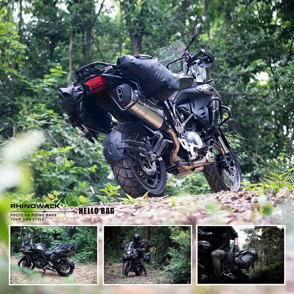 Rhinowalk Motorcycle Saddlebags 28L(14L*2) Waterproof Motorbike Side Bags, Tr...