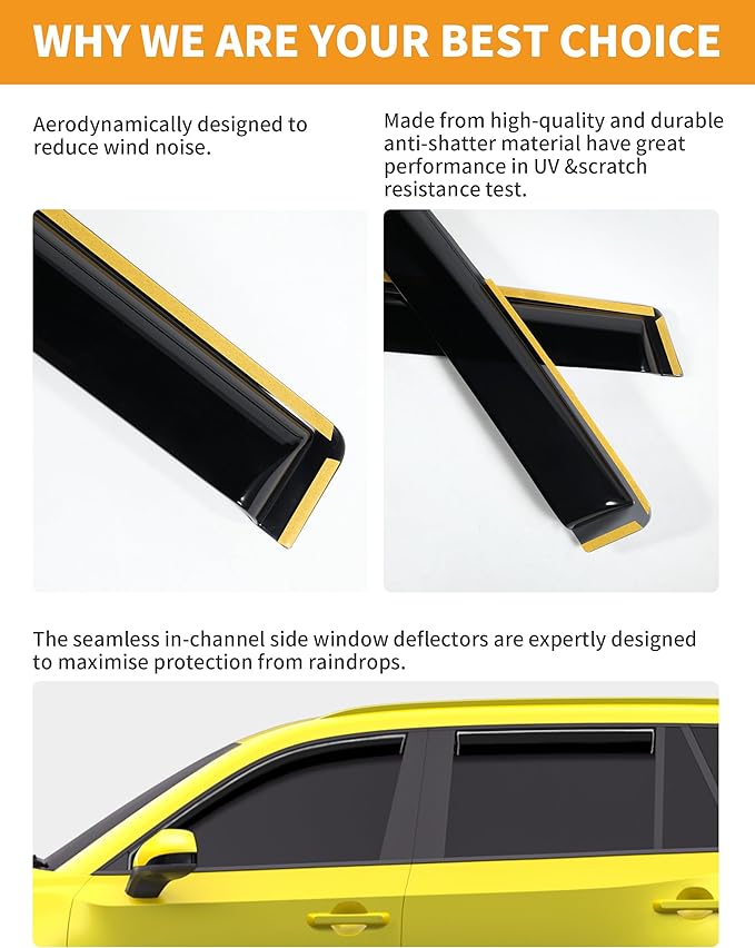 in-Channel Window Rain Guards Fit