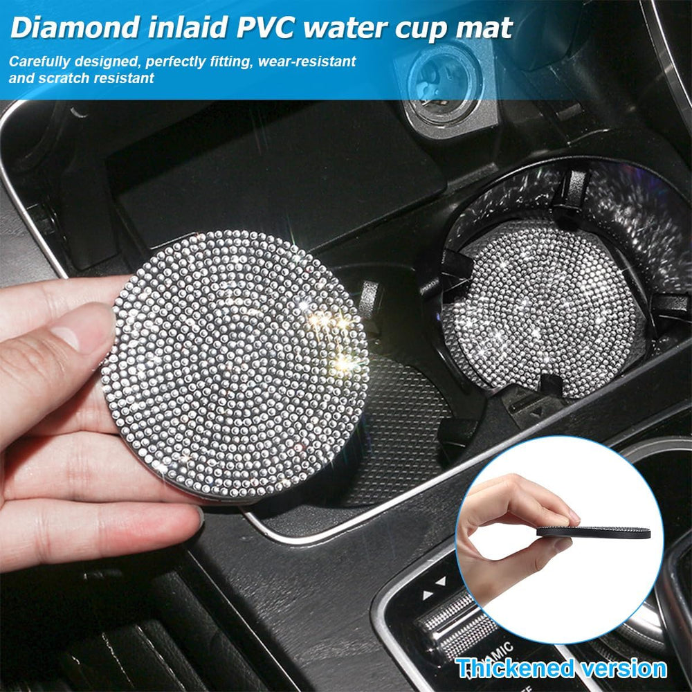 Osilly 27-Piece 15 Inch Rhinestone Car Interior Accessory Set, Pink
