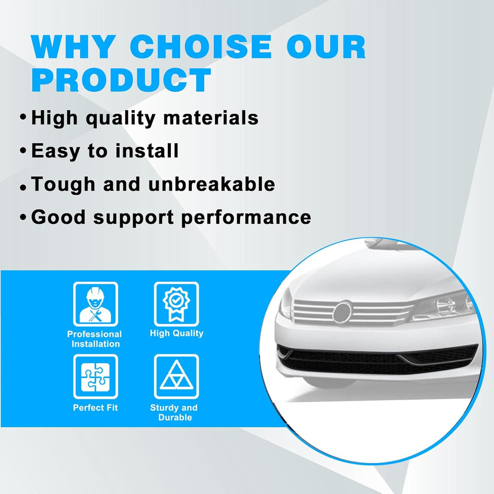 Front Bumper Lower Grille and Fog Lamp Bezel Cover, Fit for Volkswagen Passat...