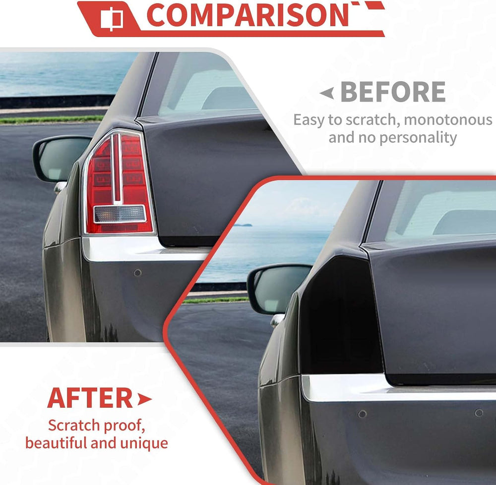 Tail Light Lamp Cover Guard Blackout Kit Exterior Accessories Compatible with...