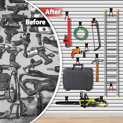 3-H Slatwall Accessories 18 Pack, Slatwall Hooks & Hangers Multi Sizes
