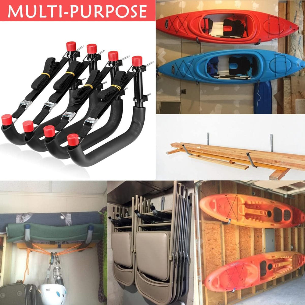 Heavy Duty Garage Storage Hooks, 13 Inch Arm Large Wall Mount Hanger with EVA...
