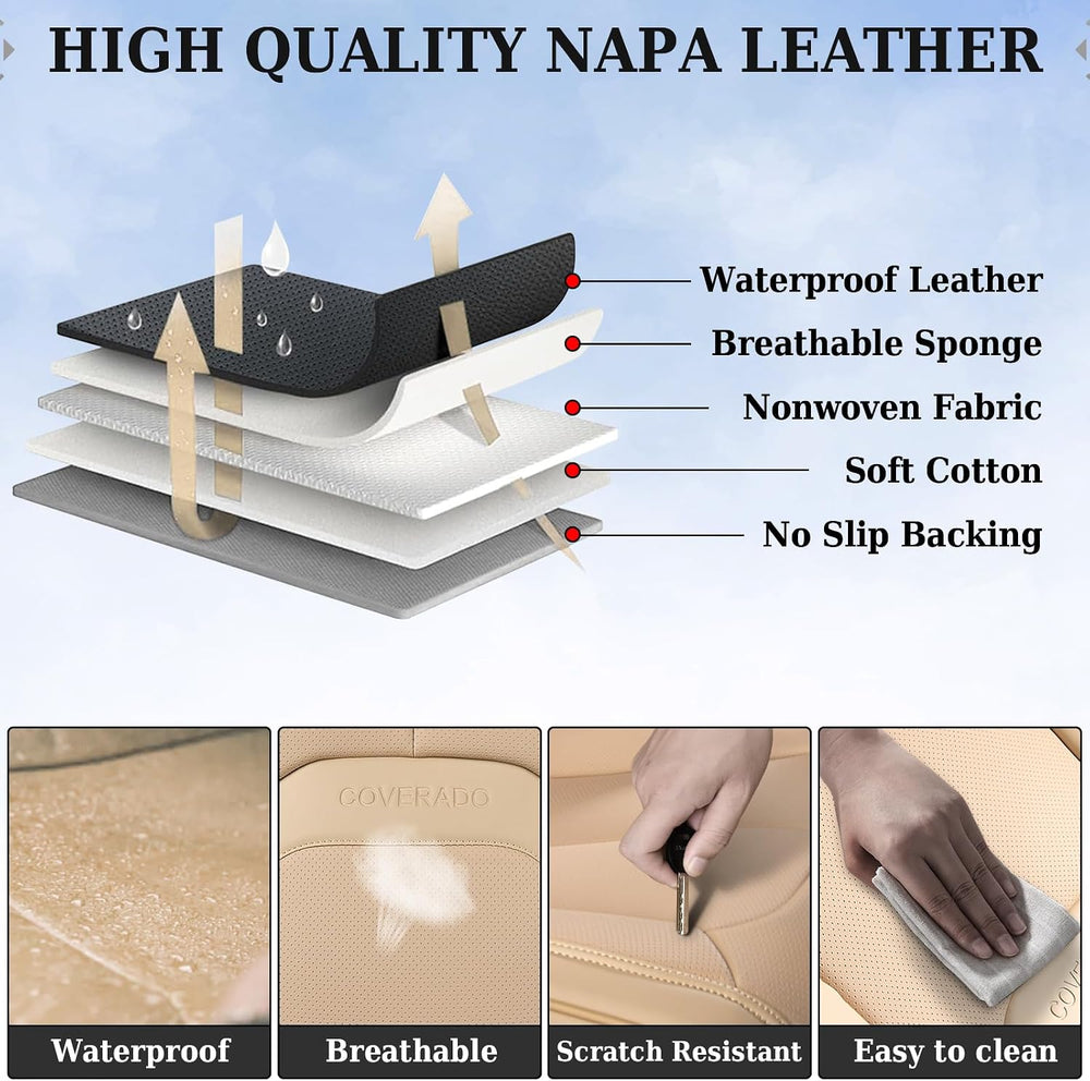 Coverado Seat Covers, Leather Seat Covers Front Seat, Luxury Car Seat Covers ...