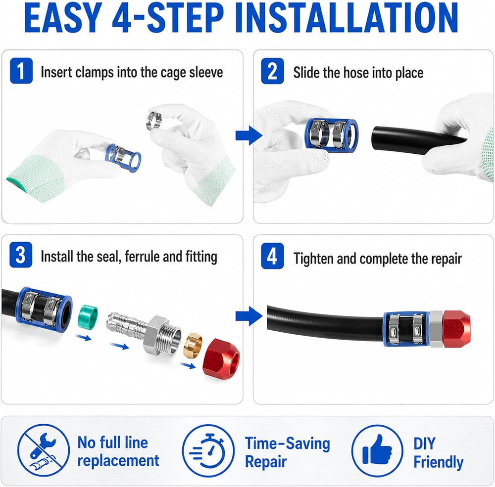 800-670 A/C Line Splice Connector Kit for 5/8" Line & No.10 Hose, 24...