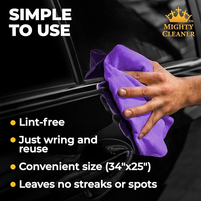 Premium XL Shammy Towel for Car (2pk)