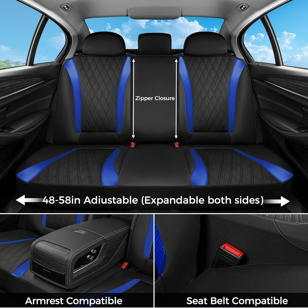 FLORICH Seat Covers, Car Seat Covers Full Set, Waterproof Leather Car Seat Pr...