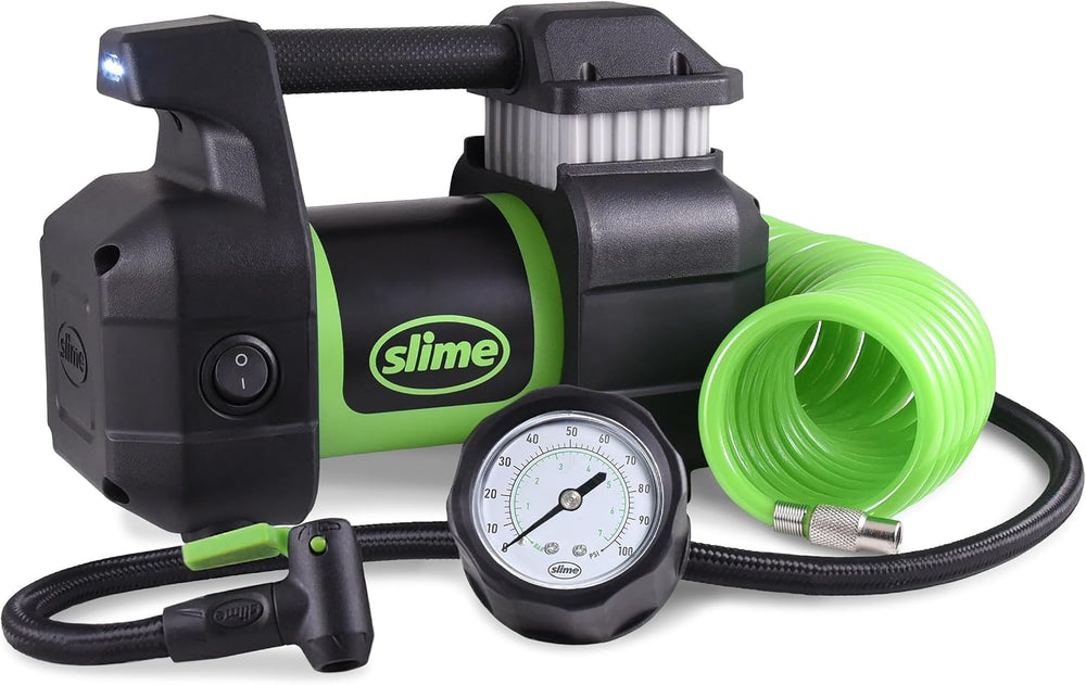 Slime 40031 Tire Inflator, Portable Car, SUV, 4x4 Air Compressor, Pro Power, ...