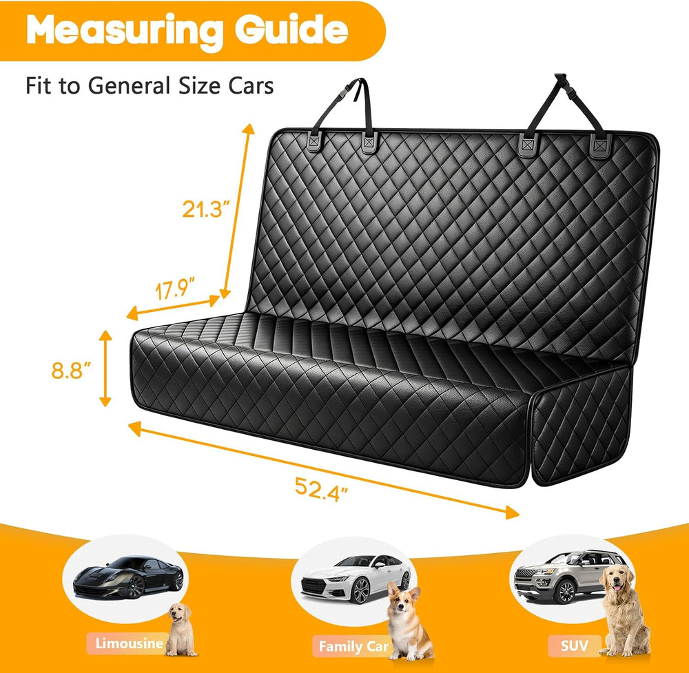 Waterproof Scratchproof Pet Bench Seat Covers for Cars, SUVs