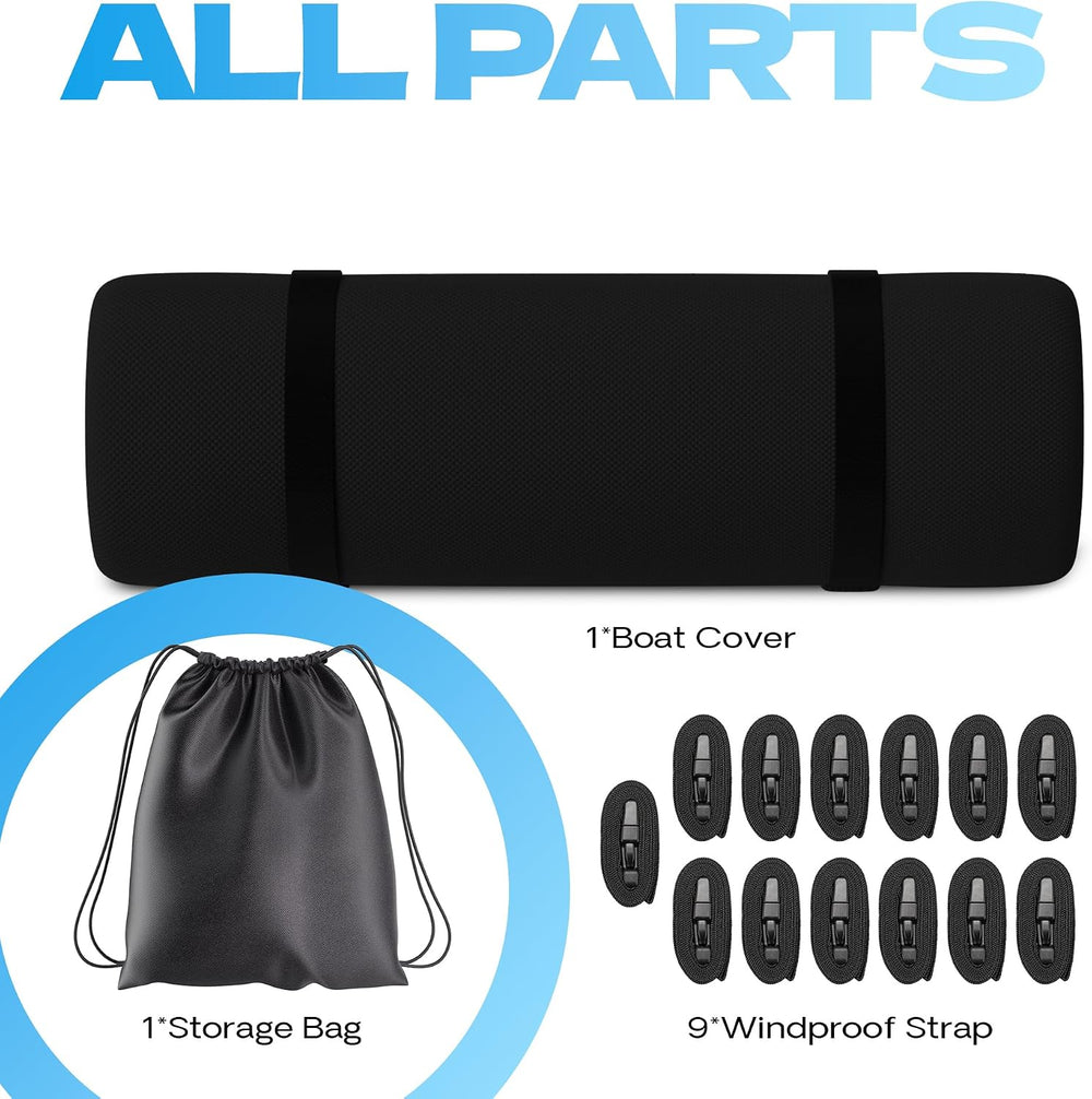 Boat Cover 20-22 ft, 1200D Heavy Duty Waterproof Marine Grade Trailerable Boa...