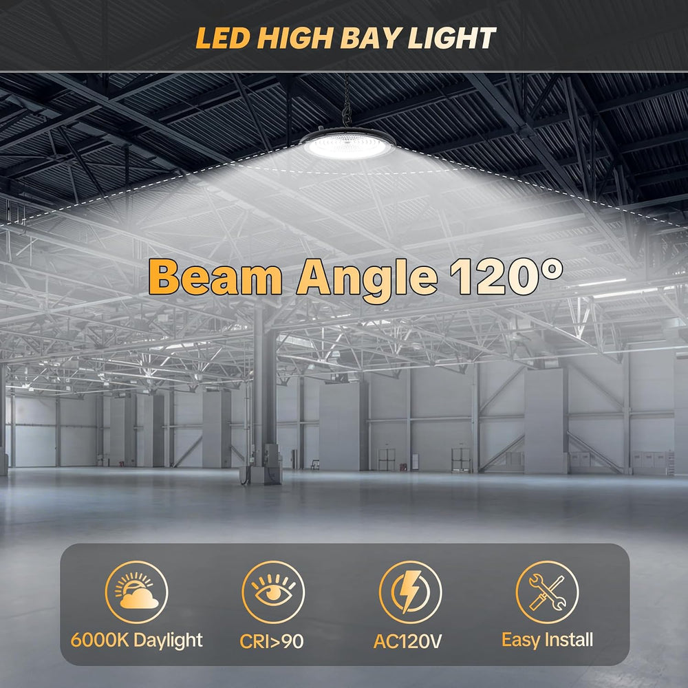 AIKVSXER 10Pack UFO LED High Bay Lights, 400W Shop Lights, 60000LM, 6000K