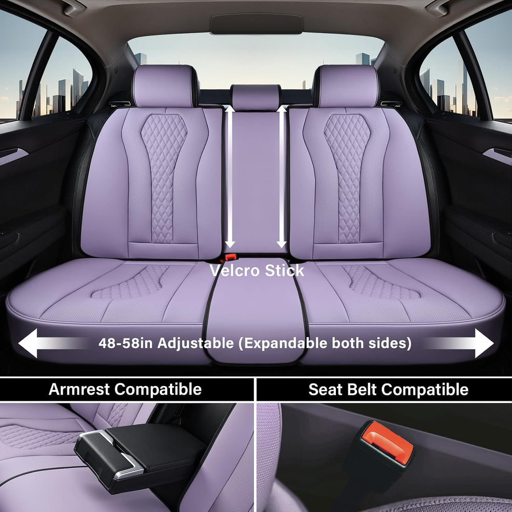Coverado Car Seat Covers Full Set, Purple Seat Covers, Automotive Car Seat Co...
