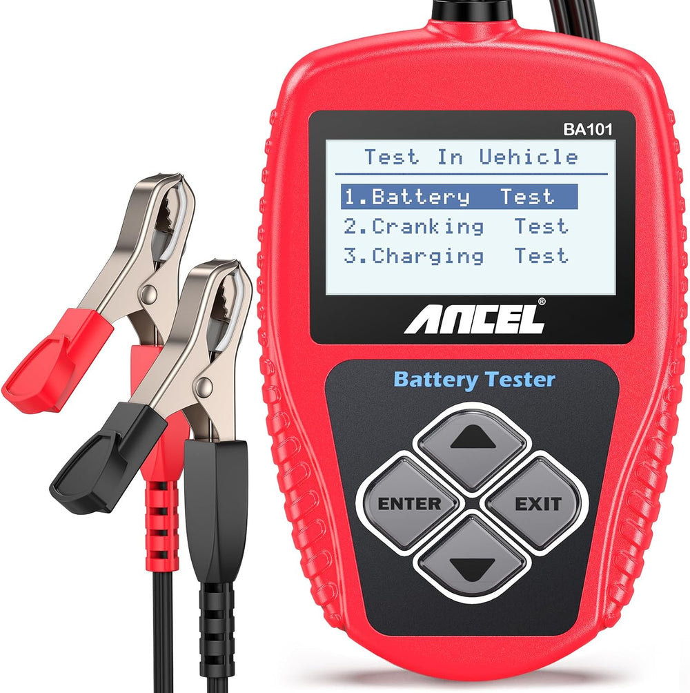 ANCEL BA101 Car Battery Tester, 12V Digital Automotive Alternator Meter Diagn...