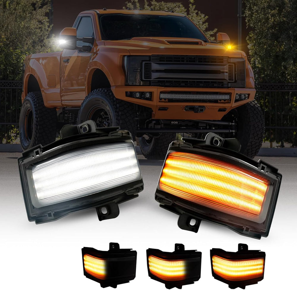 AUTOONE LED Sequential Switchback Side Mirror Marker Lights For 2008-2016 F25...