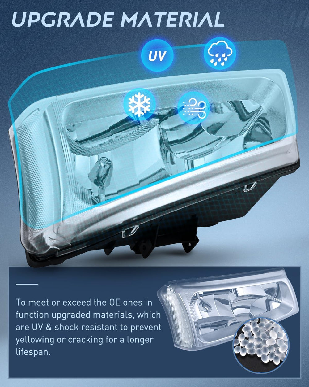 Nilight Headlight Assembly for 2003 2004 2005 2006 Chevy Silverado Avalanche ...