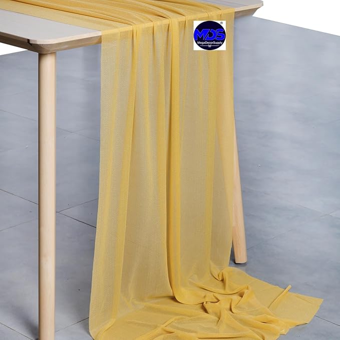 MDS Halloween Chiffon Table Runner - 5 Pack, 29 x 170 Inches, 14ft Each - She...