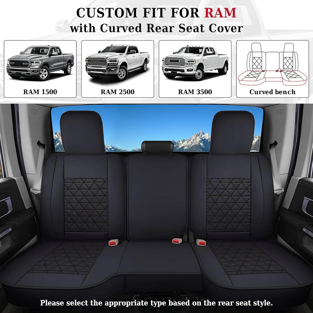 Coverado Ram Seat Covers Full Set, Waterproof Ram 1500 Seat Cover Compatible ...
