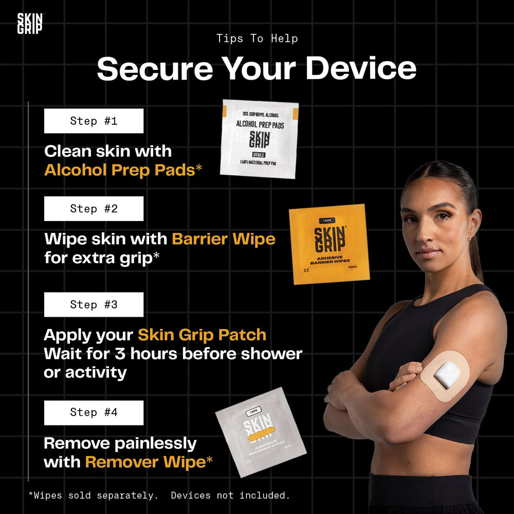 Skin Grip Freestyle Libre 3 & Instinct Sensor Covers, 10 Pack, Secure Hold