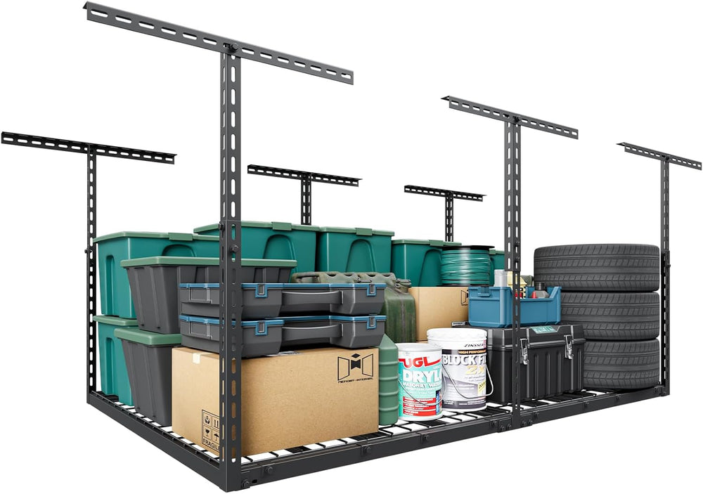 4x6 FT Overhead Garage Storage Rack,450LBS Weight Capacity