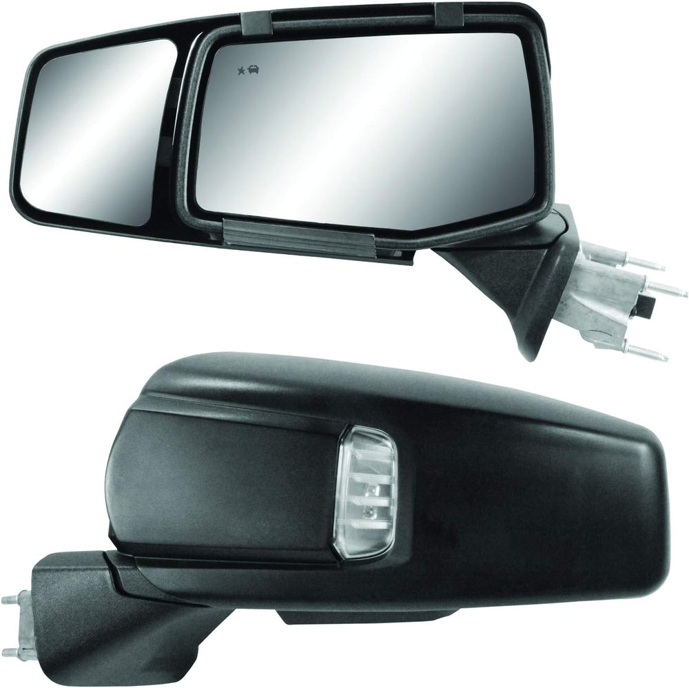 K SOURCE Snap & Zap 80930 Custom Fit Towing Mirror for 2019-2024 Silverad...
